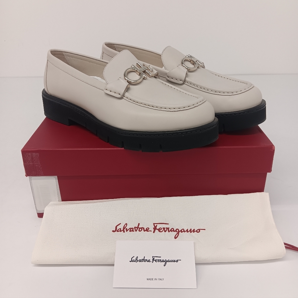 Salvatore Ferragamo Women's Rolo Double Gancio Bit Loafers - Size 10/EU40.5